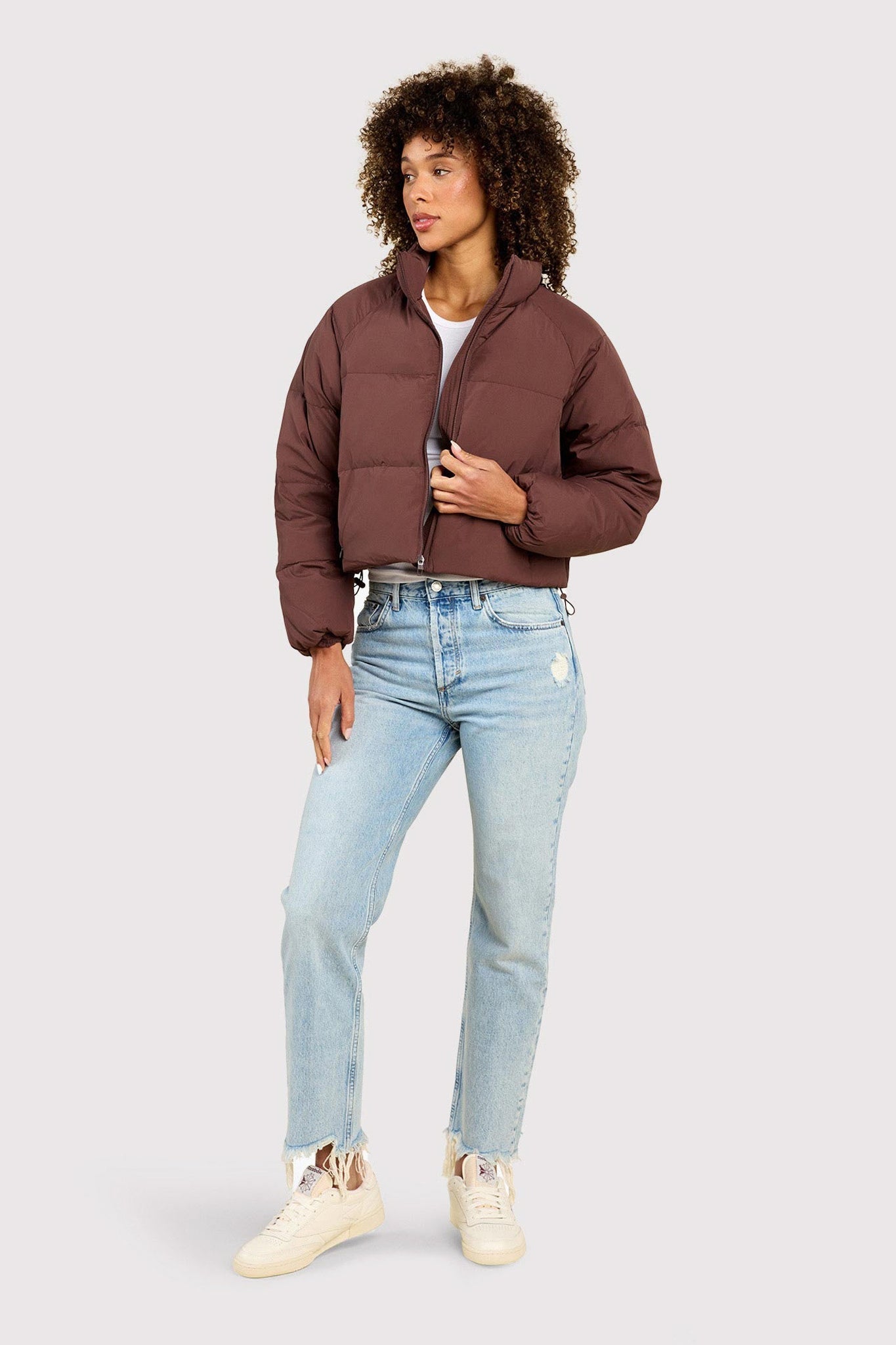 Peak Puffer Jacket | Coffee