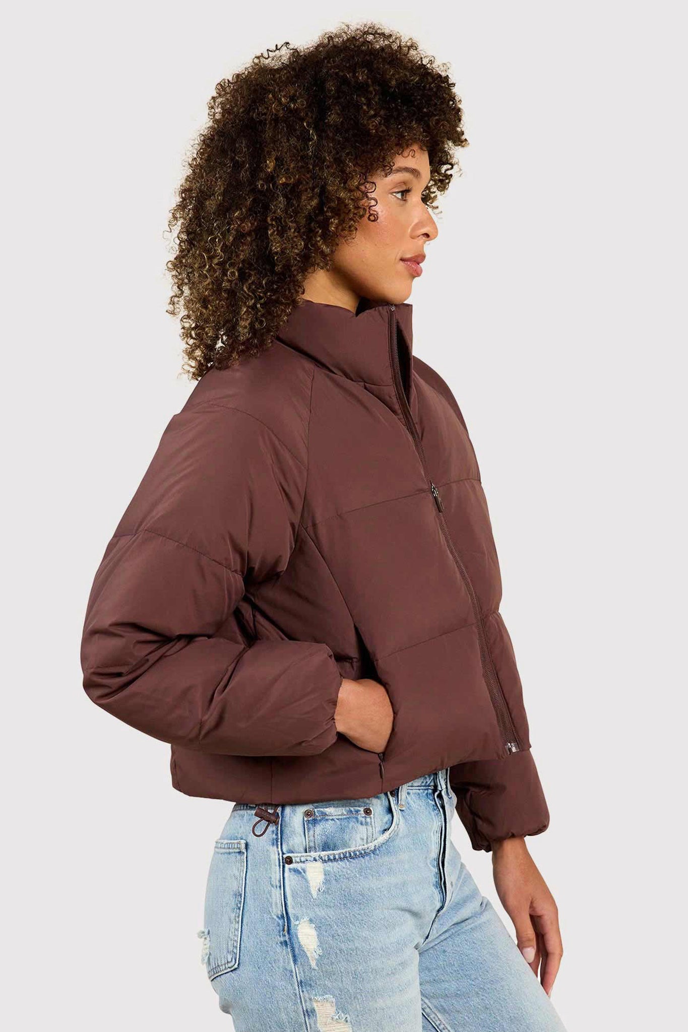 Peak Puffer Jacket | Coffee