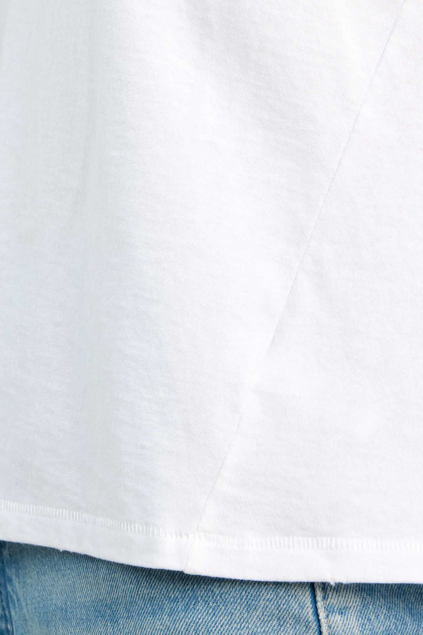 Vintage Cotton V-Neck Everyday T-Shirt | White