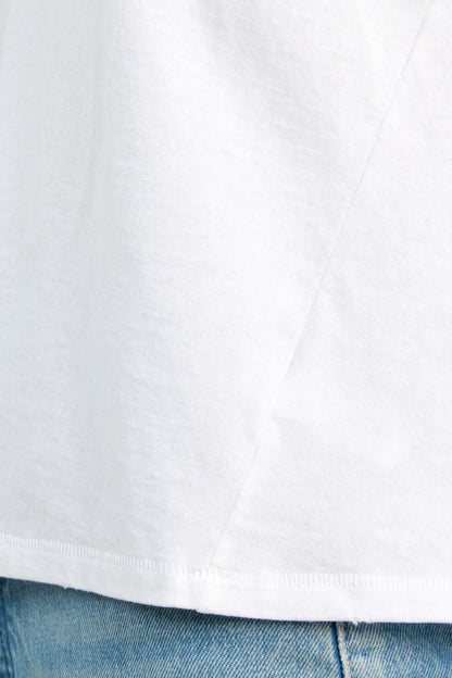 Vintage Cotton V-Neck Everyday T-Shirt | White