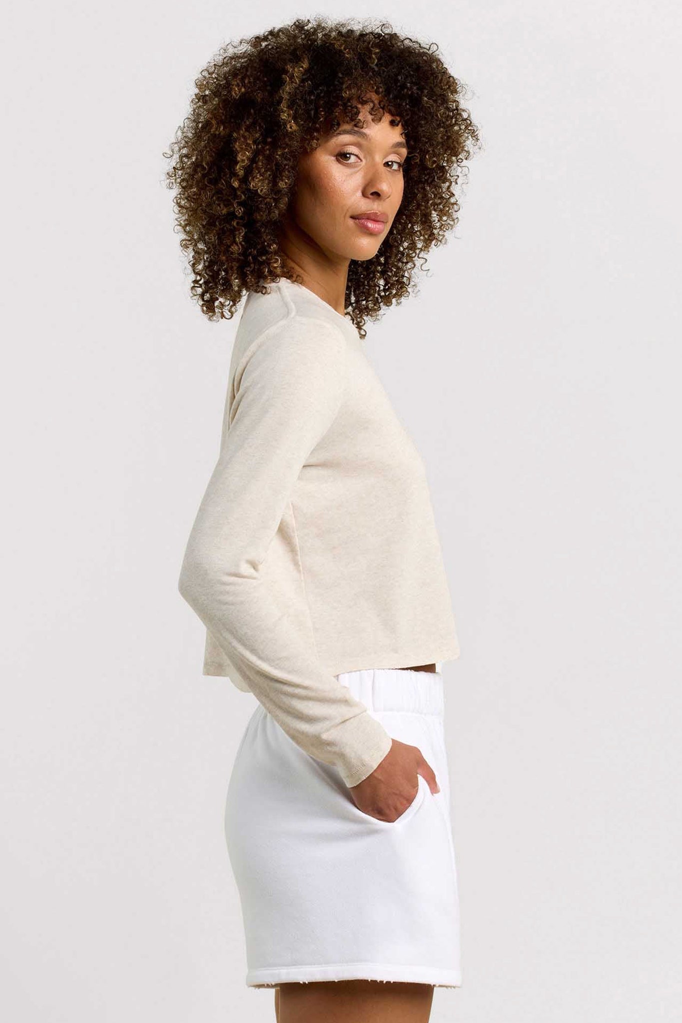 Tempo Tee | Heather Bone