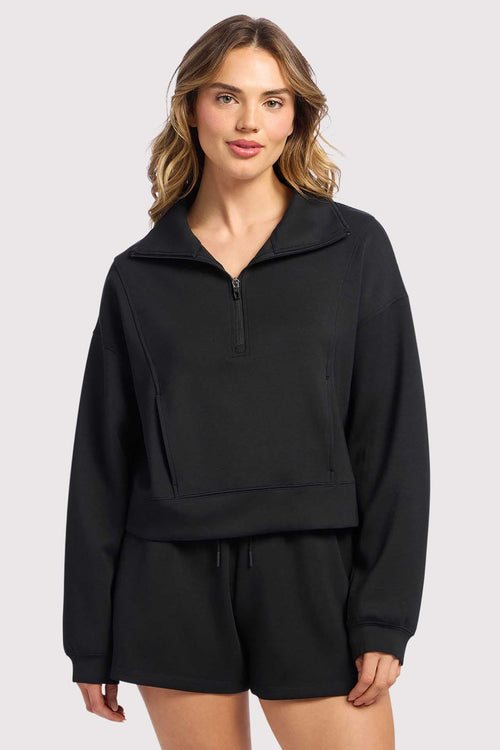 Soft Motion Quarter-Zip | Black