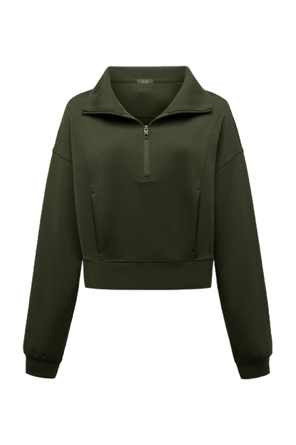 Soft Motion Quarter-Zip | Darkest Olive