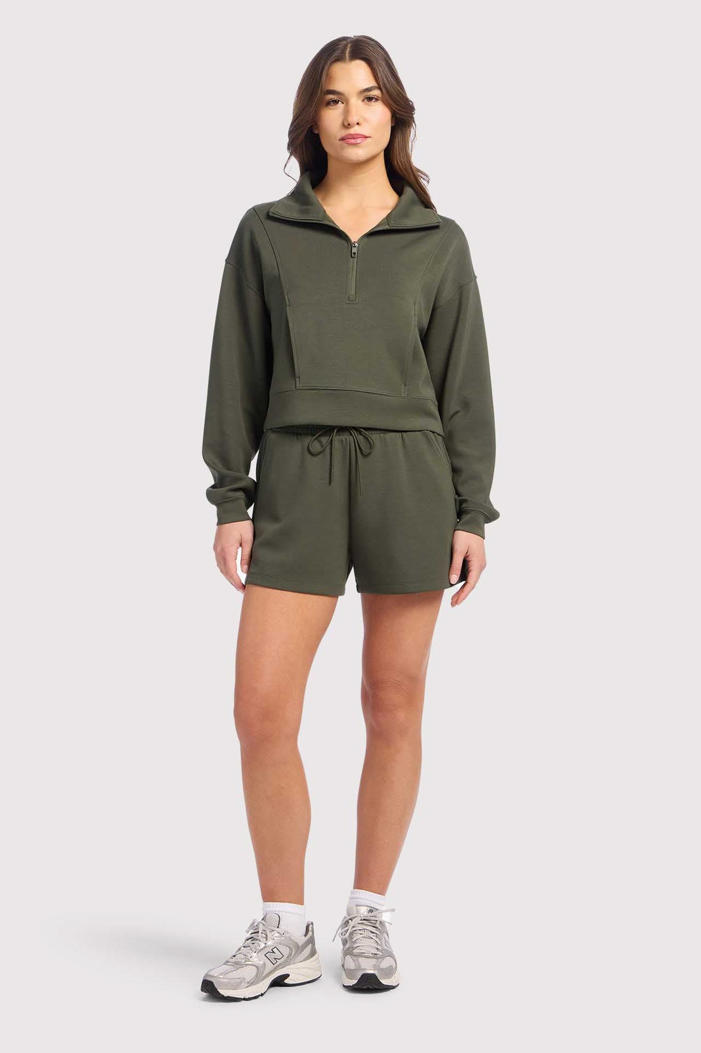 Soft Motion Quarter-Zip | Darkest Olive