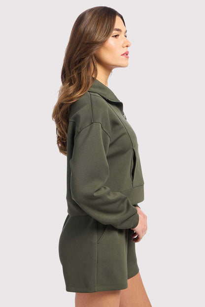 Soft Motion Quarter-Zip | Darkest Olive