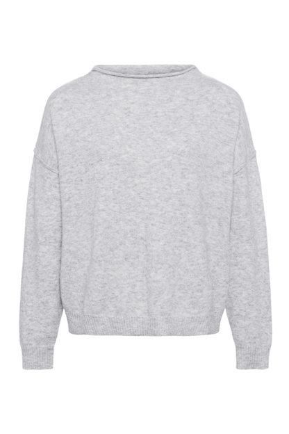 Cozy Knit Mockneck Sweater | Heather Grey