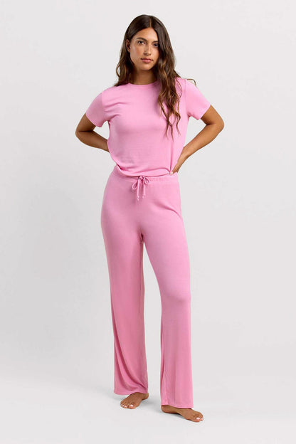 Ribbed Pajama Set | Bubblegum Pink