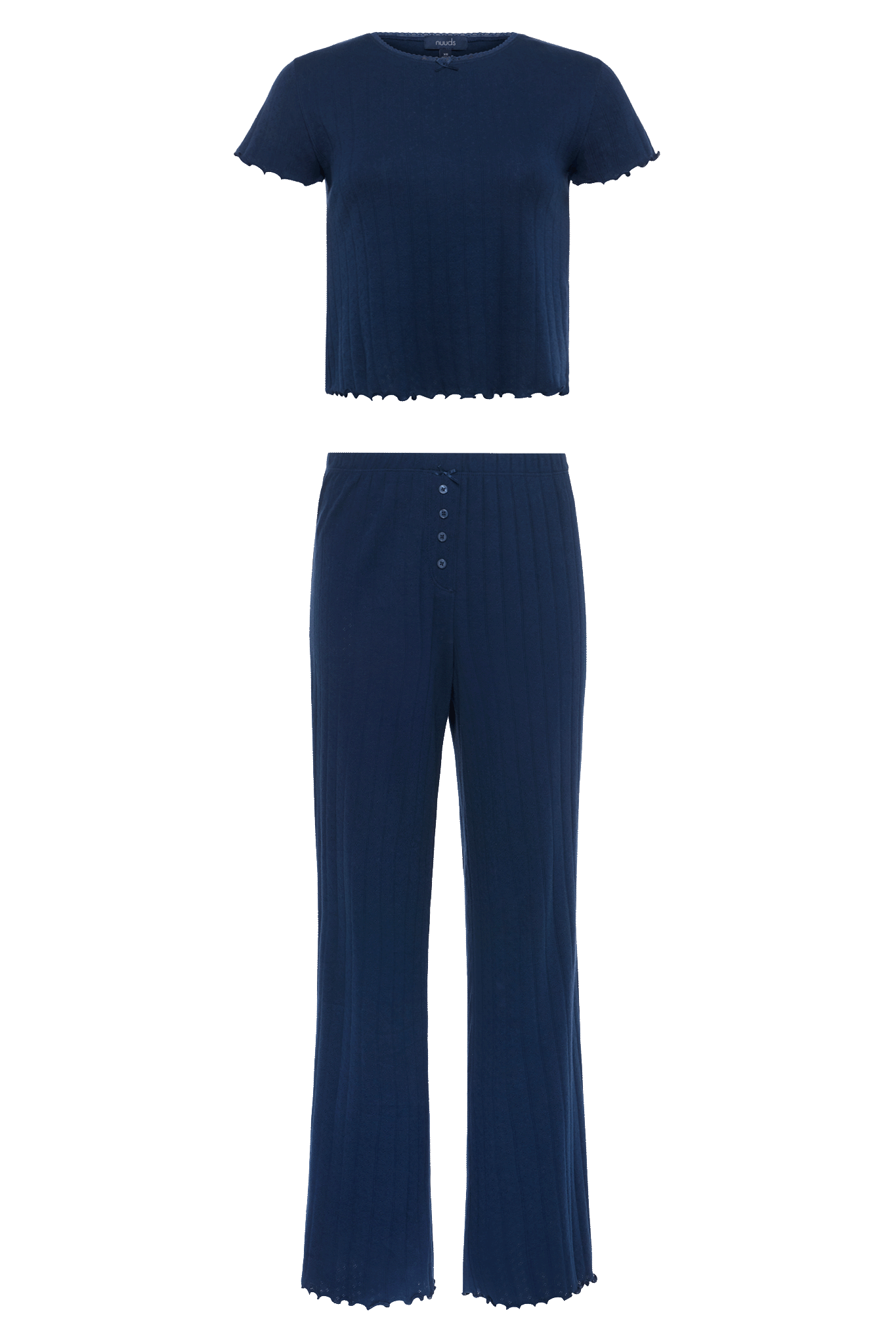 Pointelle Pajama Pant Set | Navy