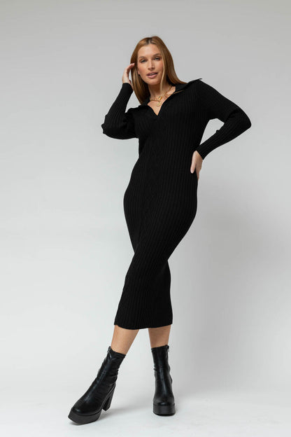 Black Knit Dress - SALE