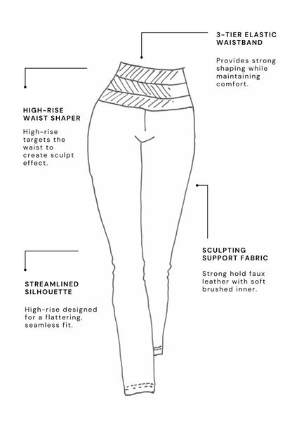 Burgundy Ponte Waist Shaper Miracle Pant