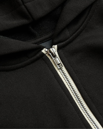 Boys' Black Fleece Full Zip Hoodie