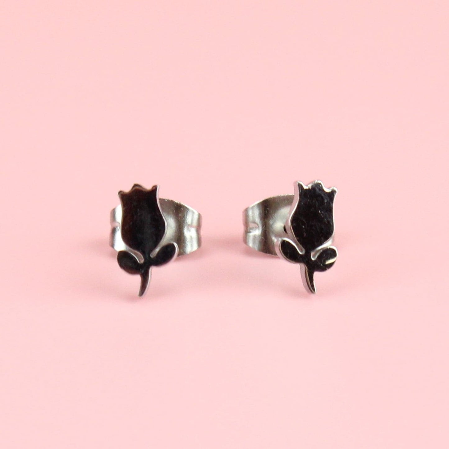 Tiny Tulip Stud Earrings