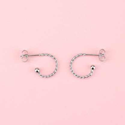 Tiny Twisted Hoop Earrings