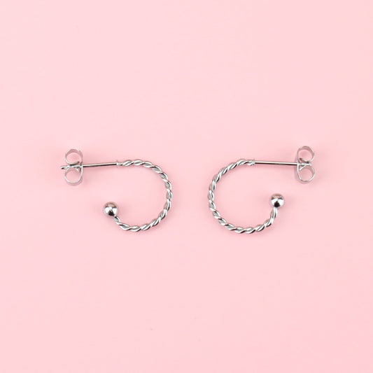 Tiny Twisted Hoop Earrings