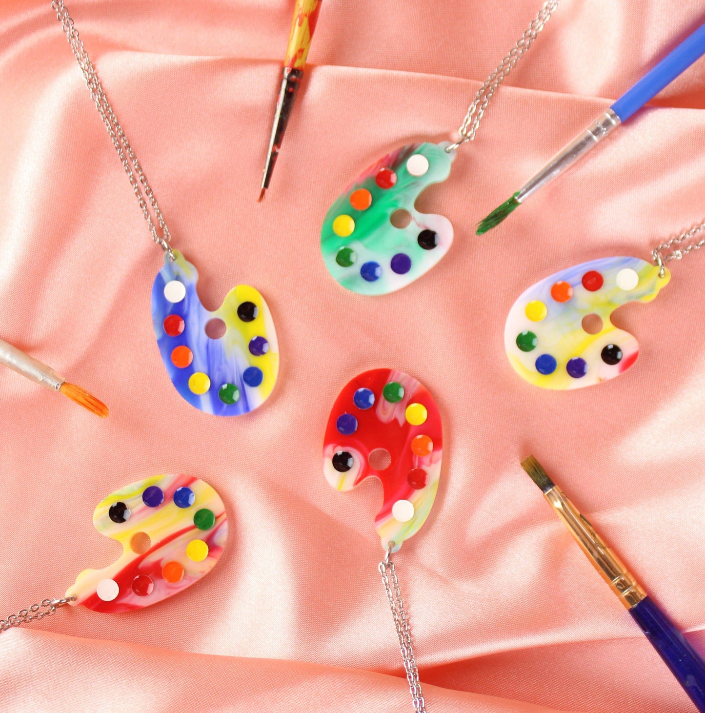 This Is An Art Palette Necklace