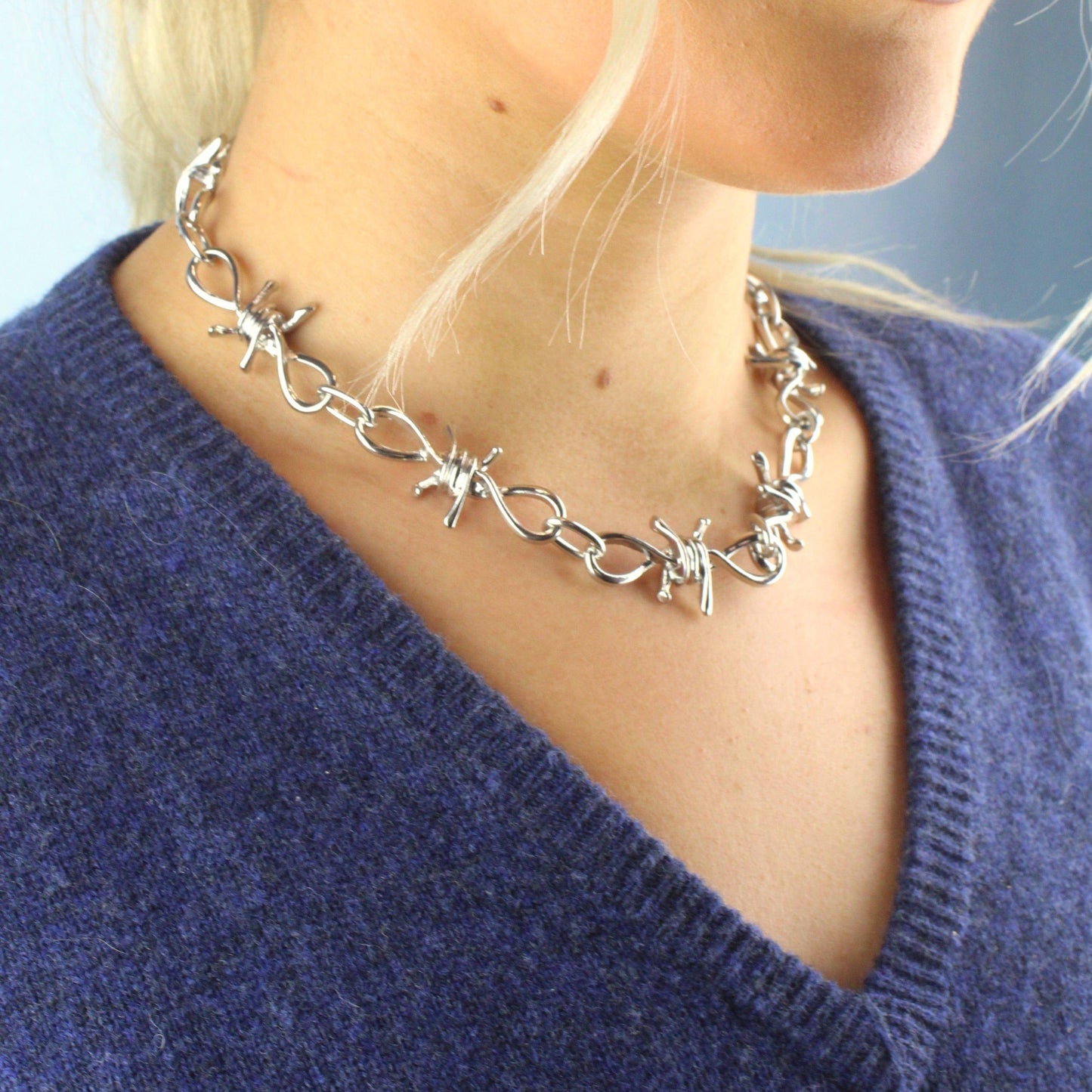 Thick Barbed Wire Necklace