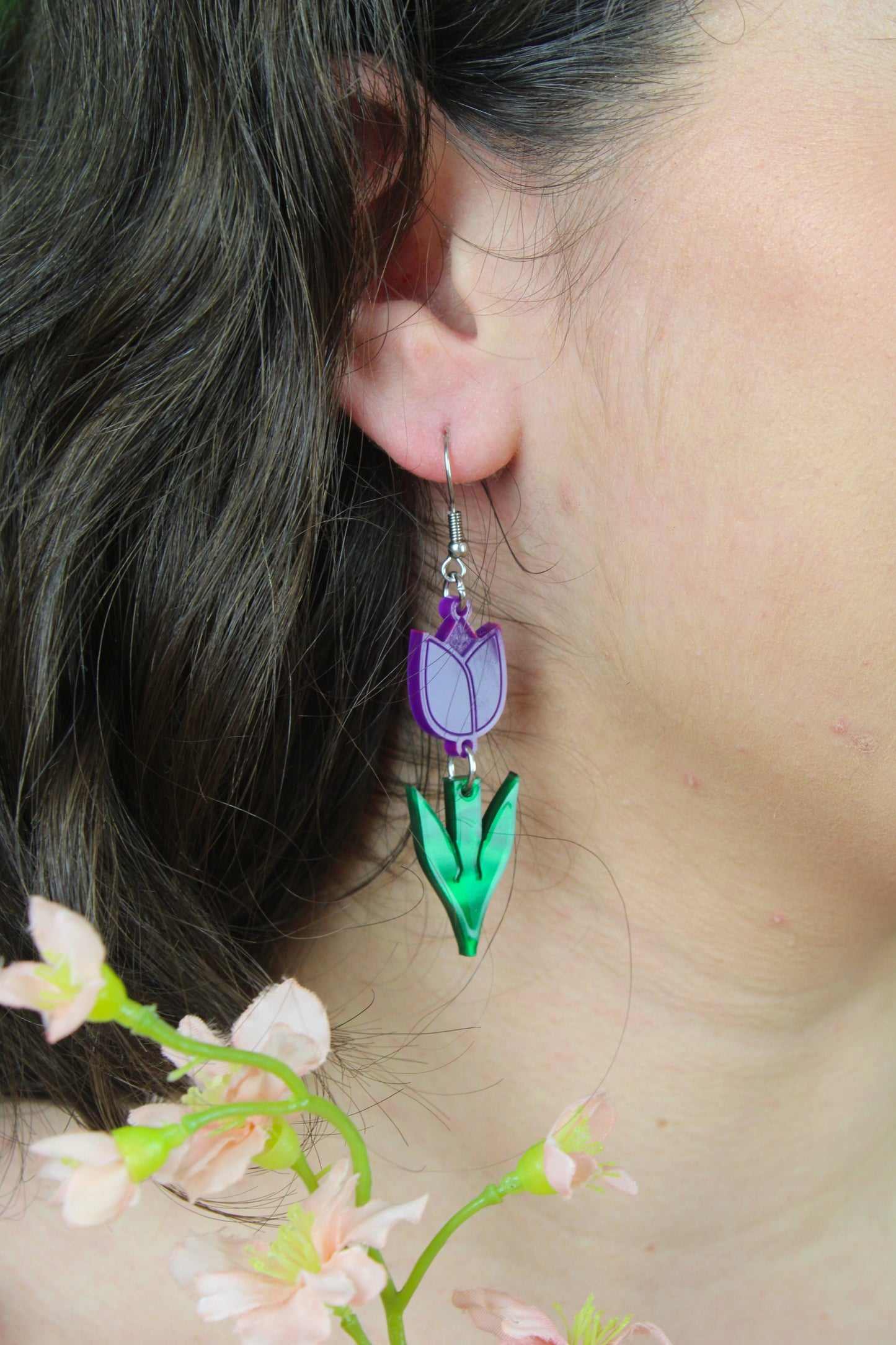 Tiptoe Through the Tulips Earrings (Purple)