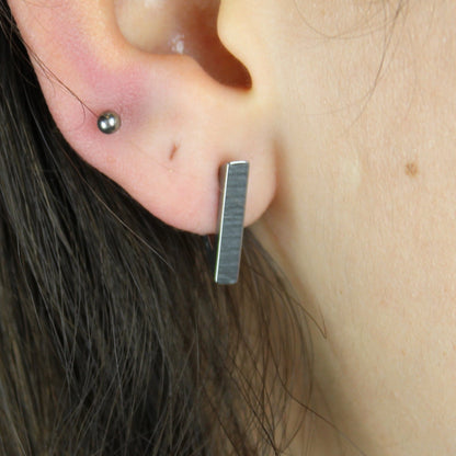 Triangle Huggie Hoop Earrings (Stainless Steel)