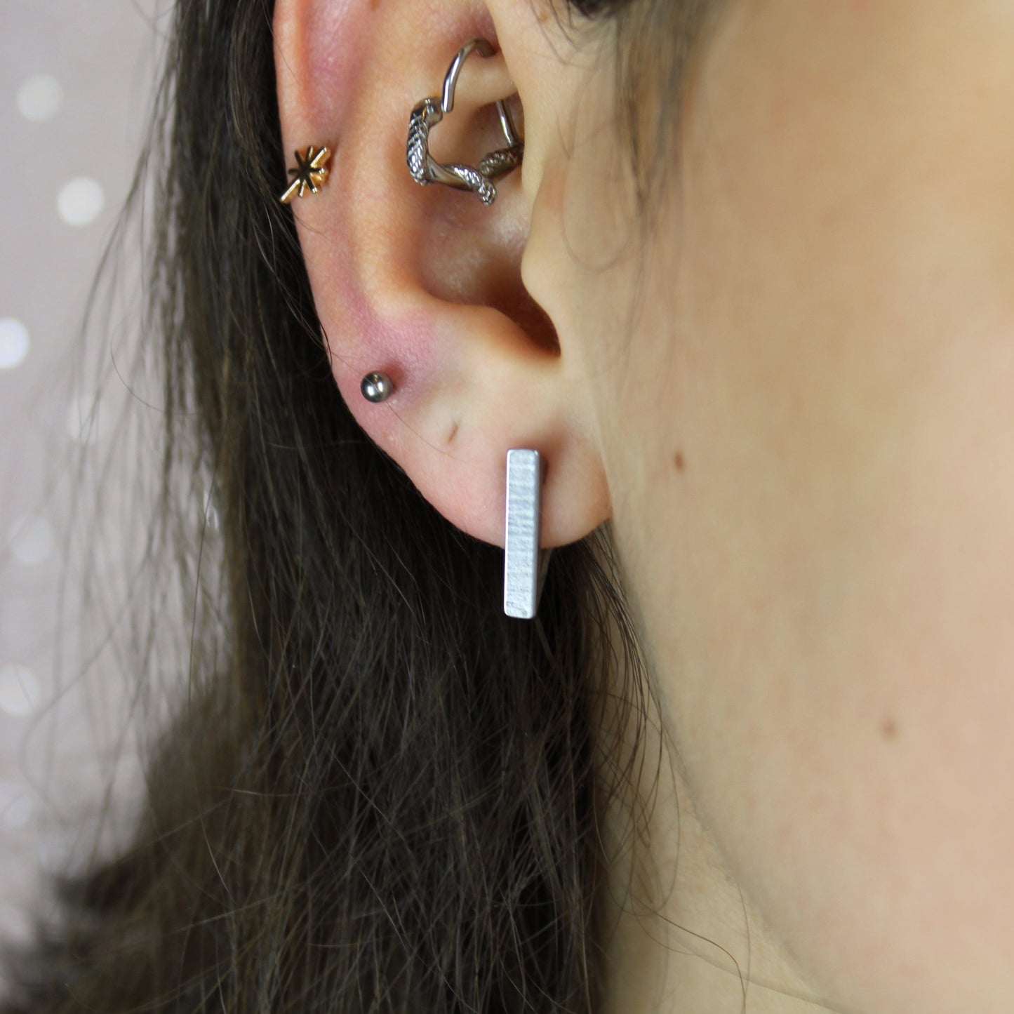 Triangle Huggie Hoop Earrings (Stainless Steel)