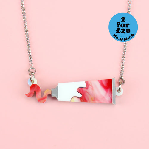 This Is An Art Paint Tube Necklace