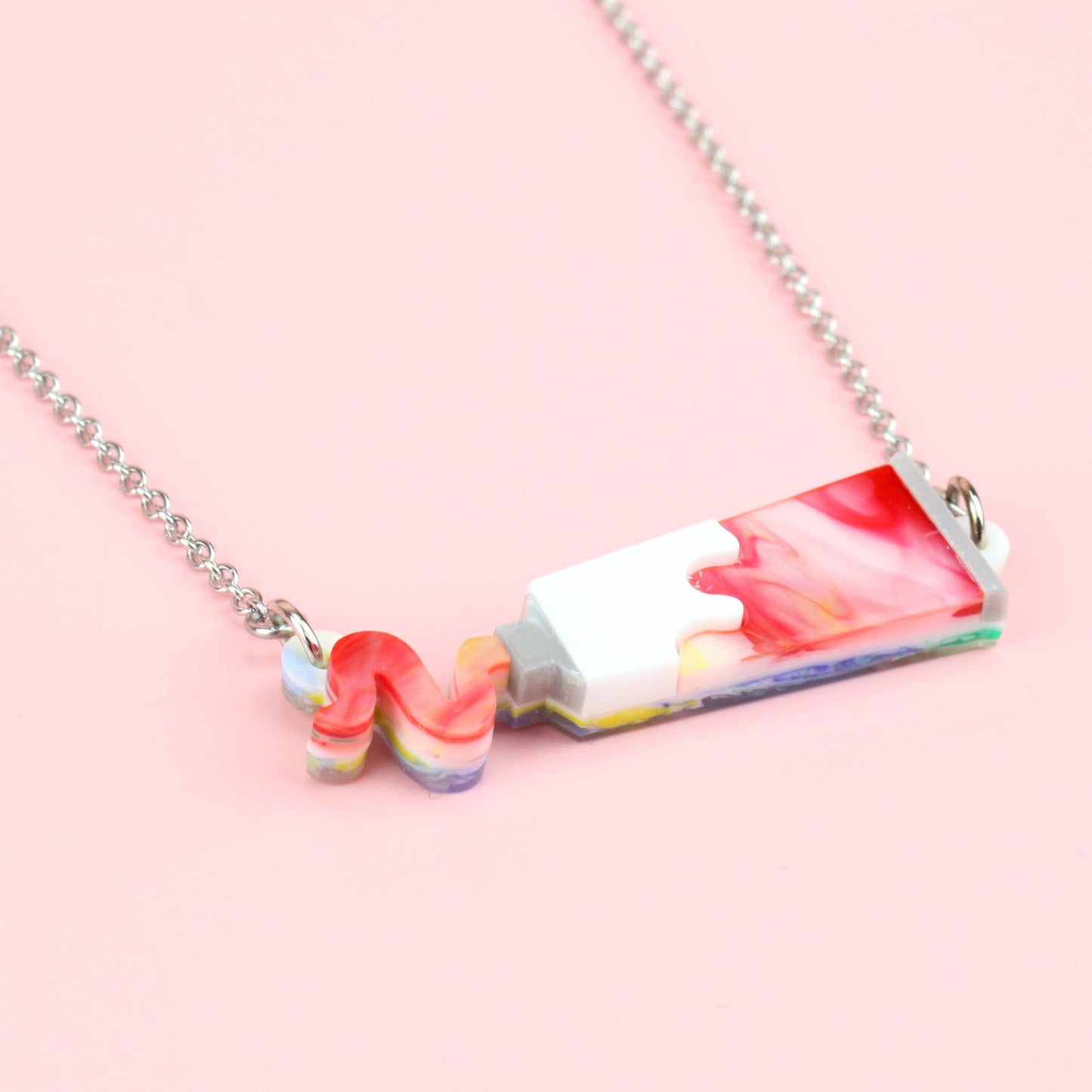 This Is An Art Paint Tube Necklace