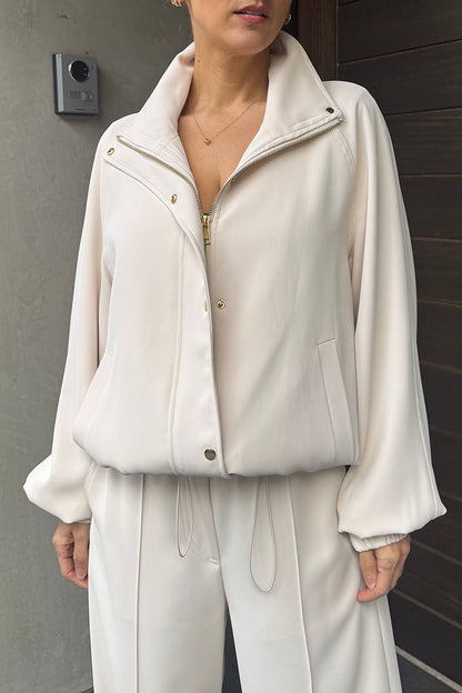 Beige Euro Athleisure Jacket