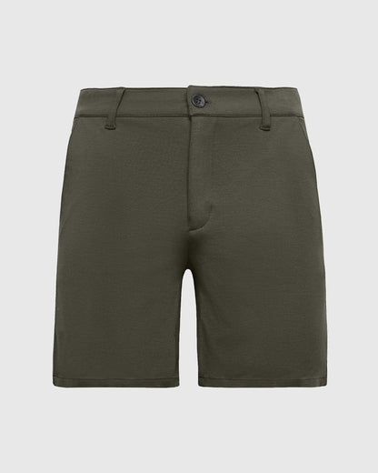 7 Military Green Comfort Knit Chino Short