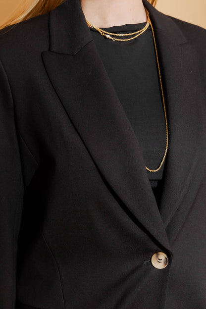 Black Ponte Boyfriend Blazer
