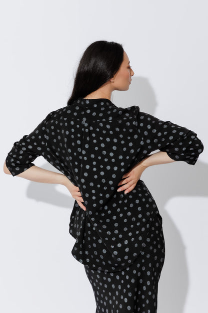 Black Spot Angle Pocket Shirt