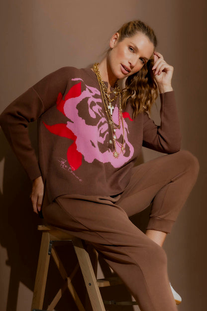 Caramel Blossom Button Jumper Caramel S