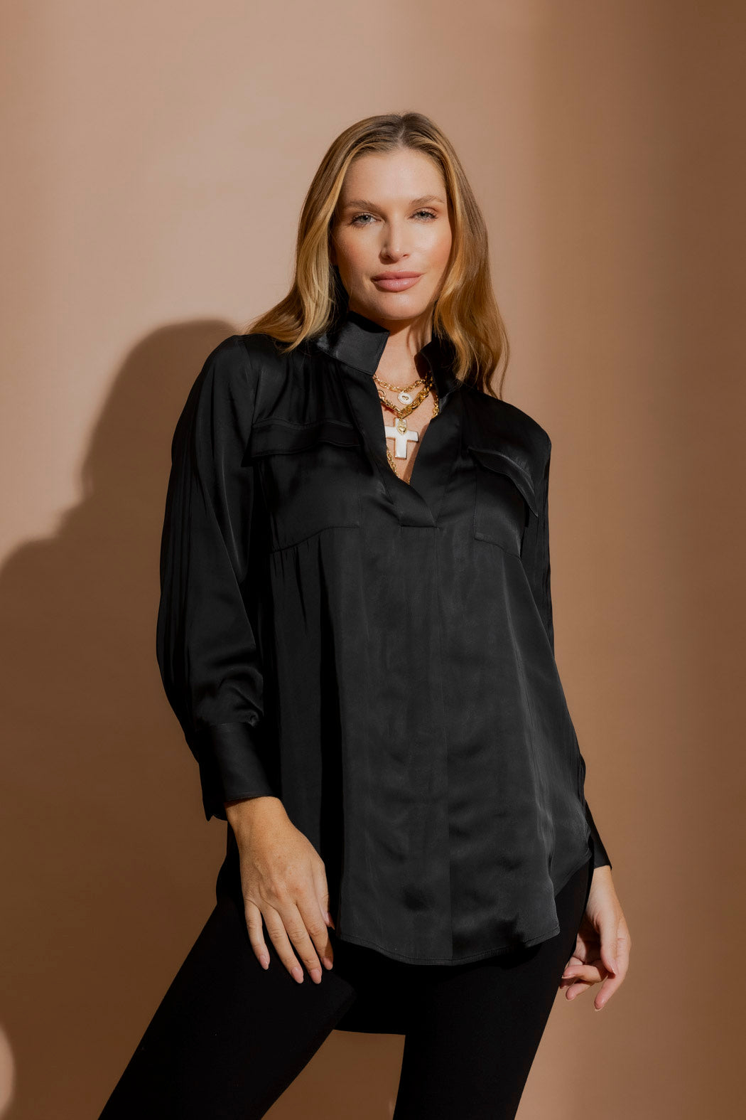 Black Cargo Blogger Shirt