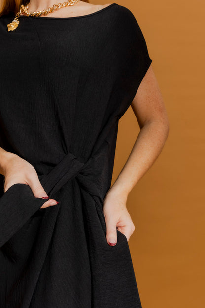 Black Ripple Harlow Dress