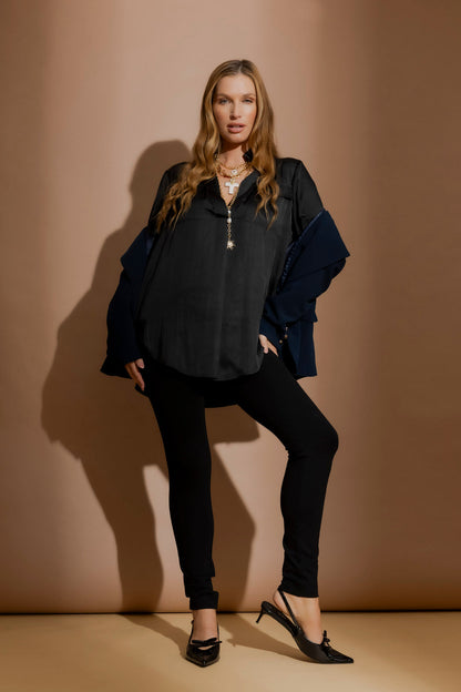 Black Cargo Blogger Shirt