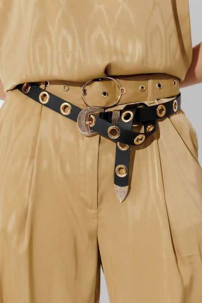 Black Eyelet Belt