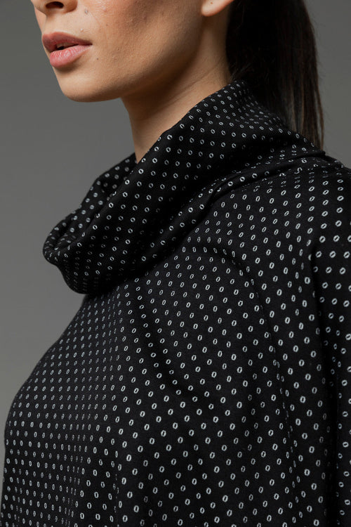 Black Spot Jacquard Turtleneck Jumper