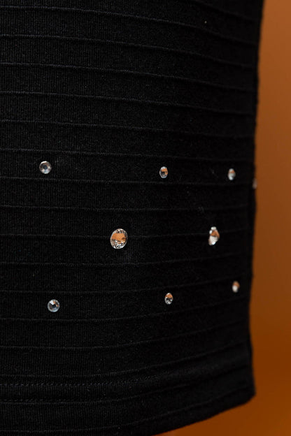 Black Ava Diamante Skirt