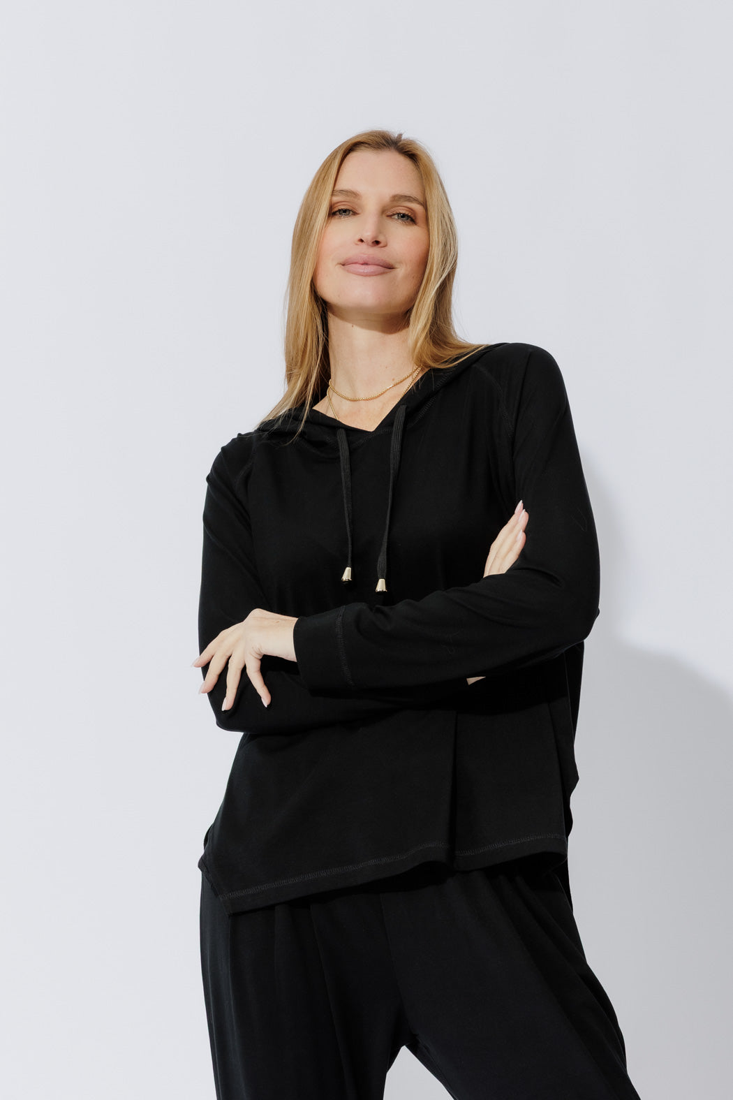 Black Tencel Hoodie