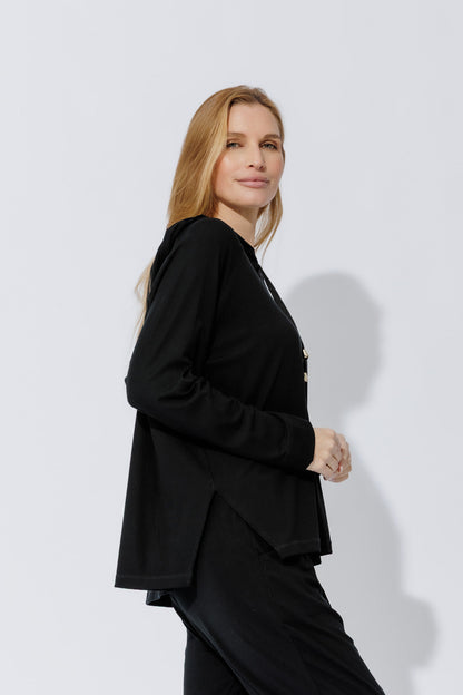 Black Tencel Hoodie
