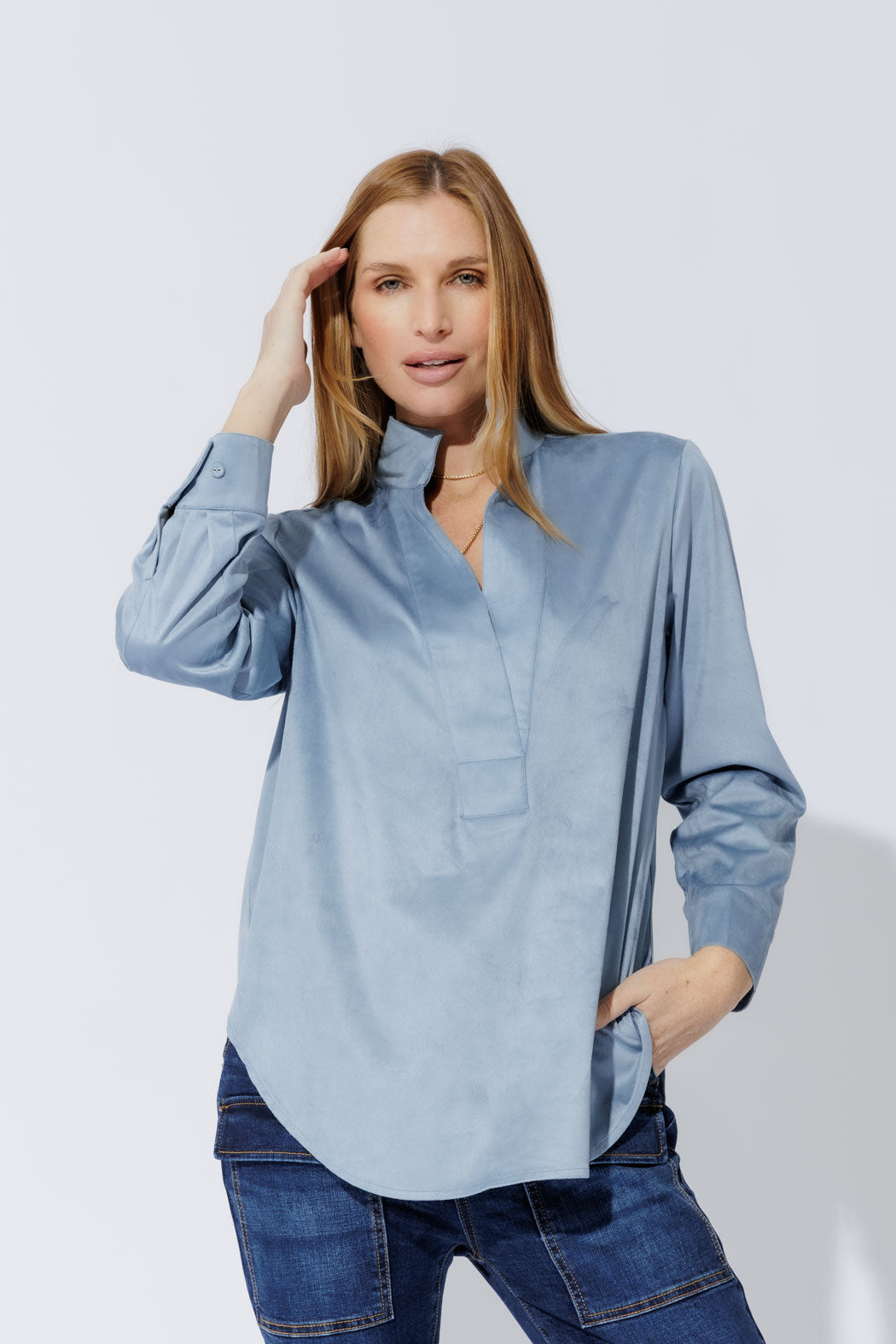 Blue Suede Blogger Shirt