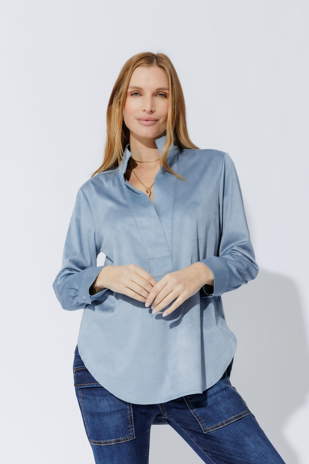 Blue Suede Blogger Shirt