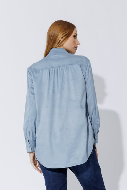 Blue Suede Blogger Shirt