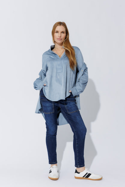 Blue Suede Blogger Shirt