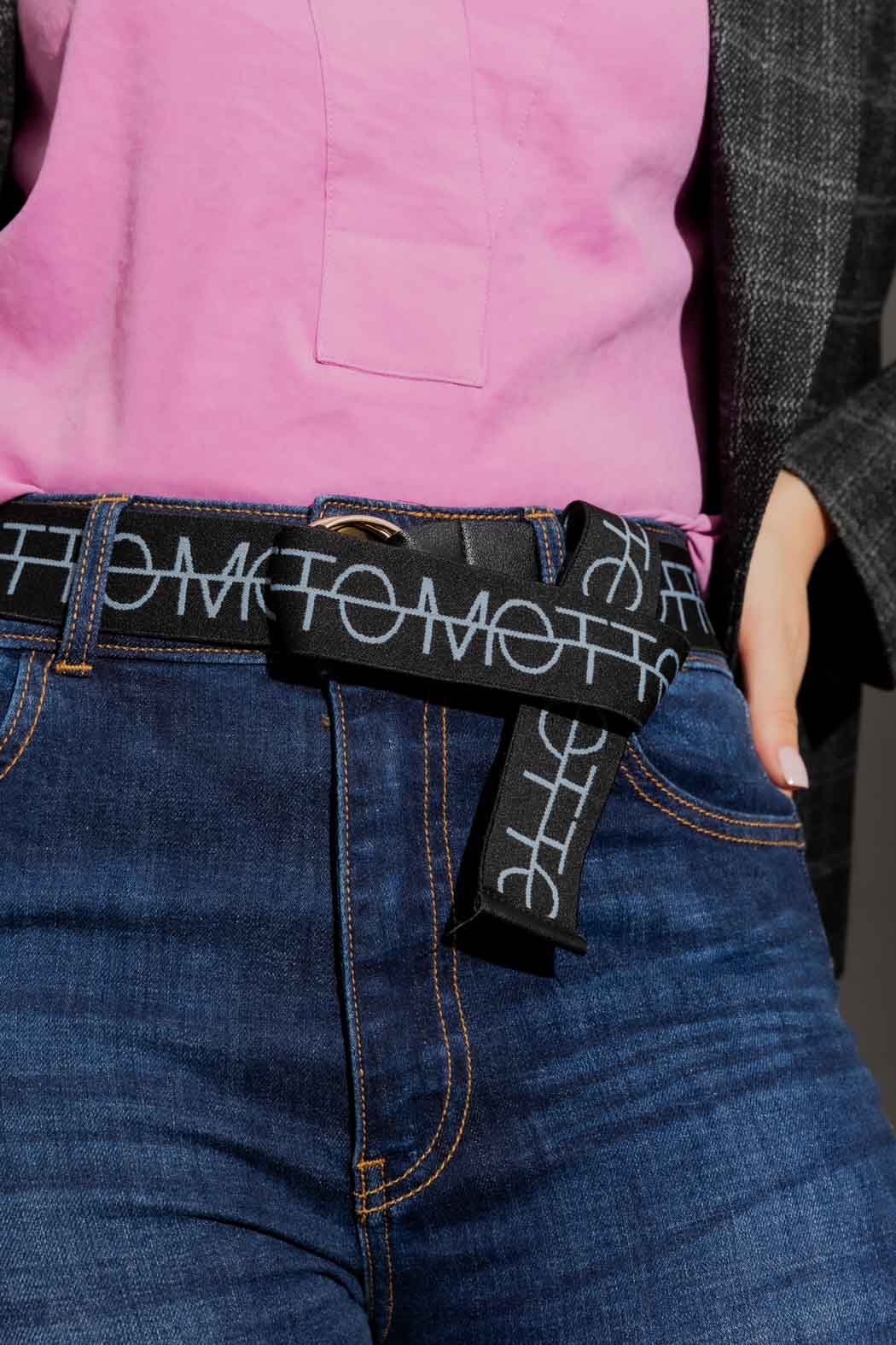 Blue Logo Elastic Belt Blue O/S
