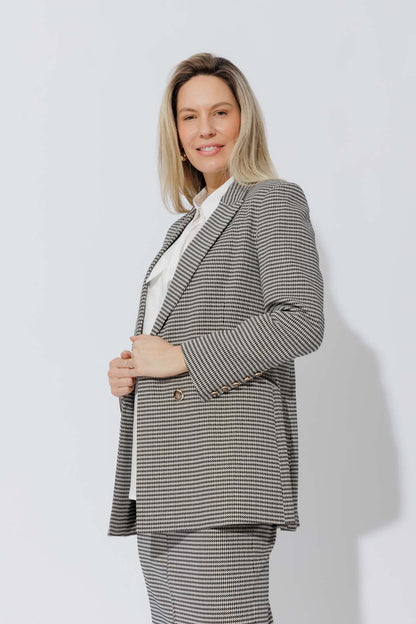 Black/White Lurex Bari Blazer