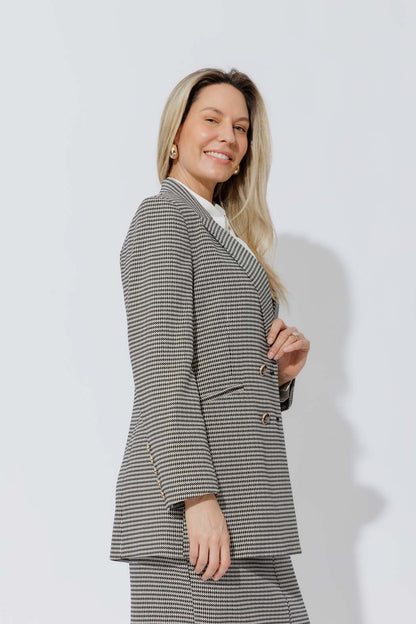 Black/White Lurex Bari Blazer