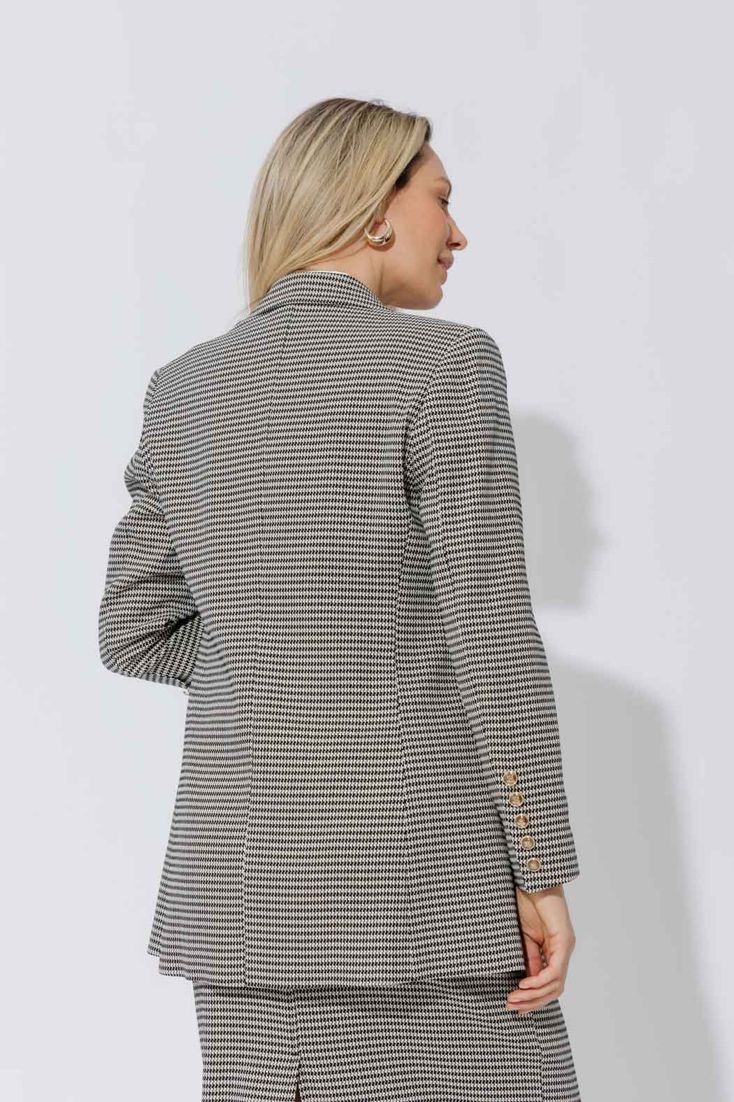 Black/White Lurex Bari Blazer