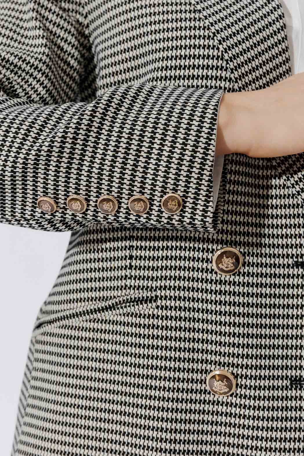 Black/White Lurex Bari Blazer