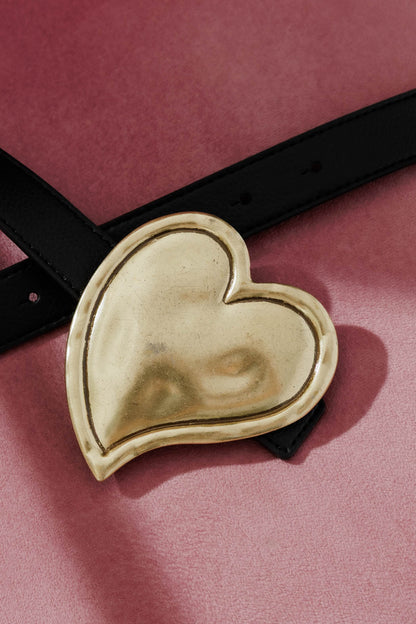 Black Heart Buckle Belt