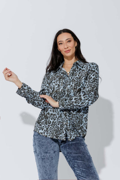 Chambray Animal Cargo Shirt