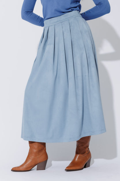 Blue Suede Skirt